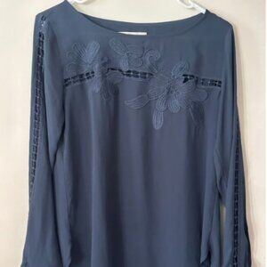 Loft Women's Longsleeve Blouse Top Floral Small